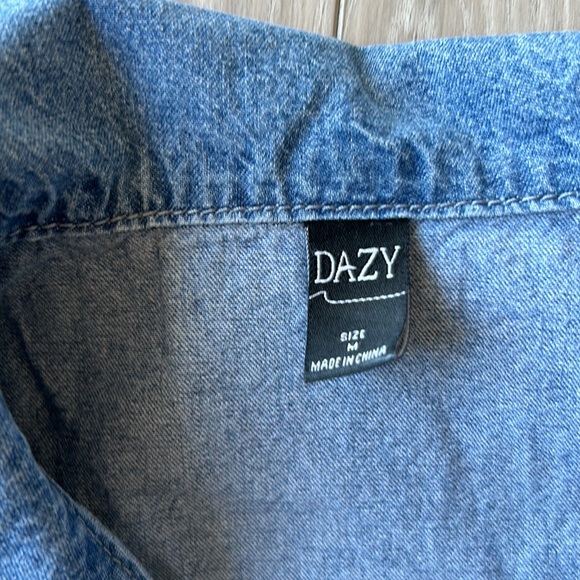 Dazy Denim Long Sleeves Blouse Size M - Picture 2 of 6